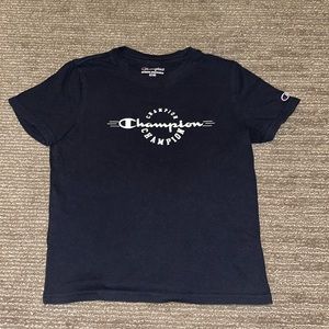 navy blue vintage champion tee
